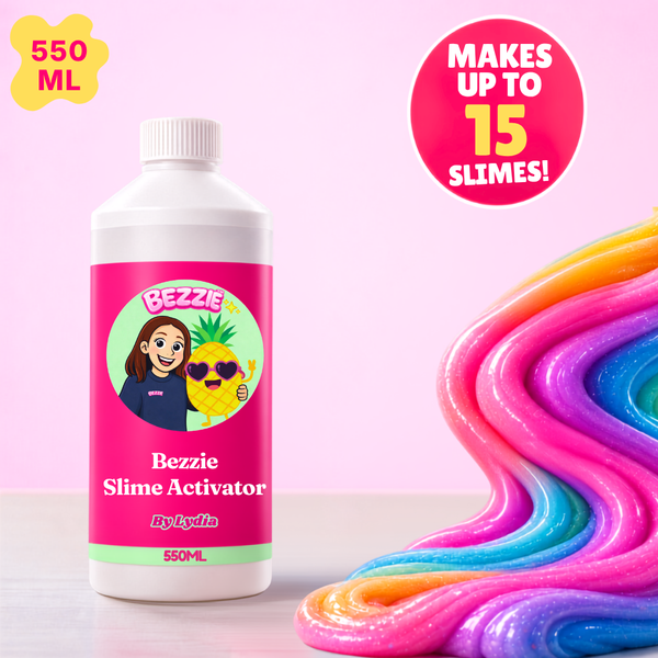 Cloud slime recipe using Bezzie Slime Activator - fluffy and kid-safe