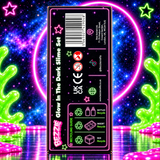 Bezzie Glow In The Dark Slime Set box side - recycling guide and safety marks